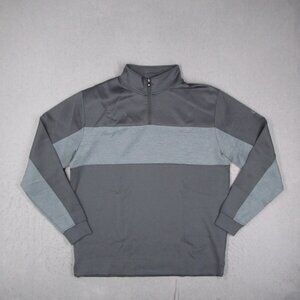 FootJoy Jacket Mens Large Gray 1/4 Zip Pullover Long Sleeve Golf Logo